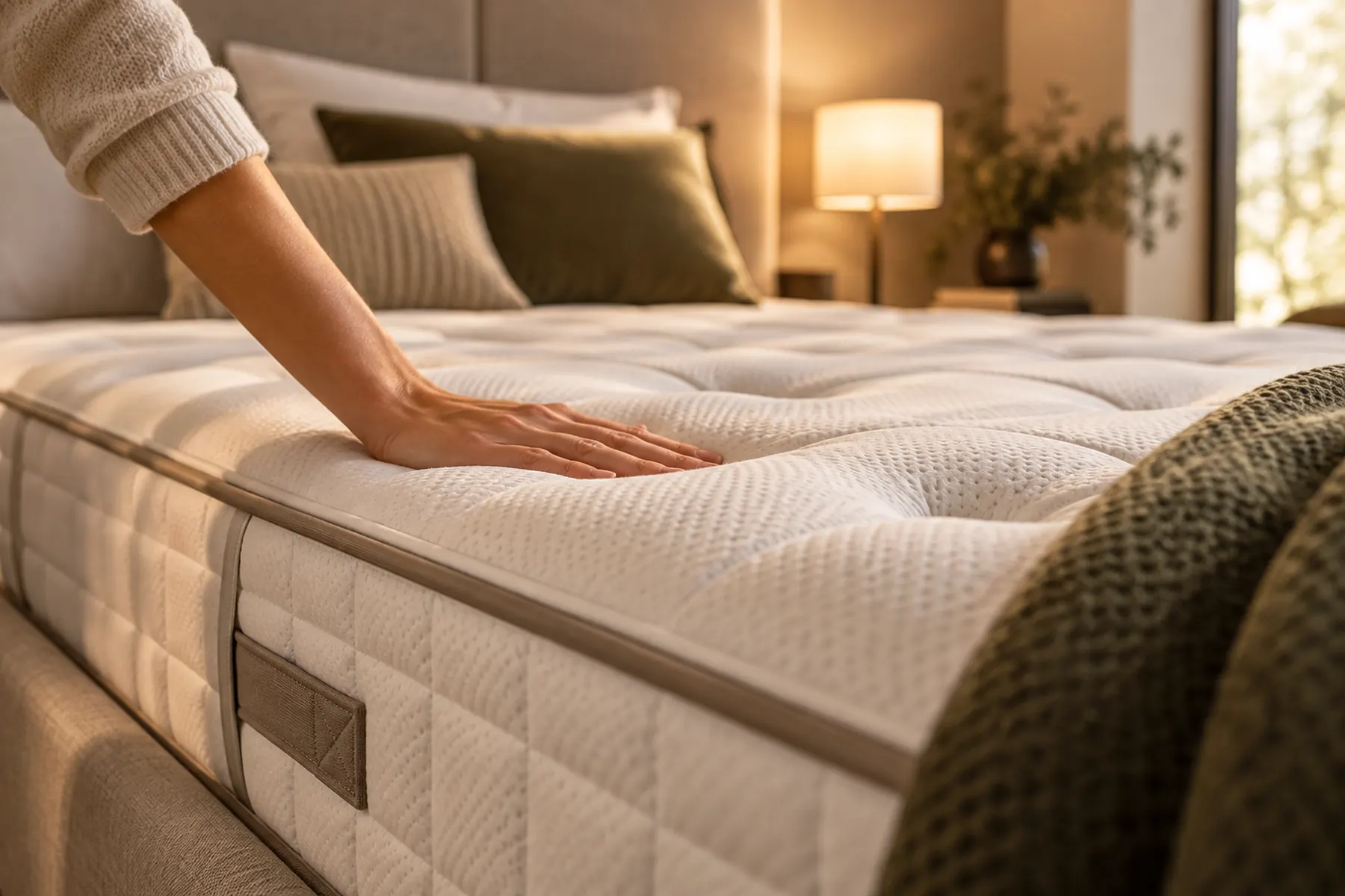 Matelas haut de gamme dans une chambre chaleureuse
